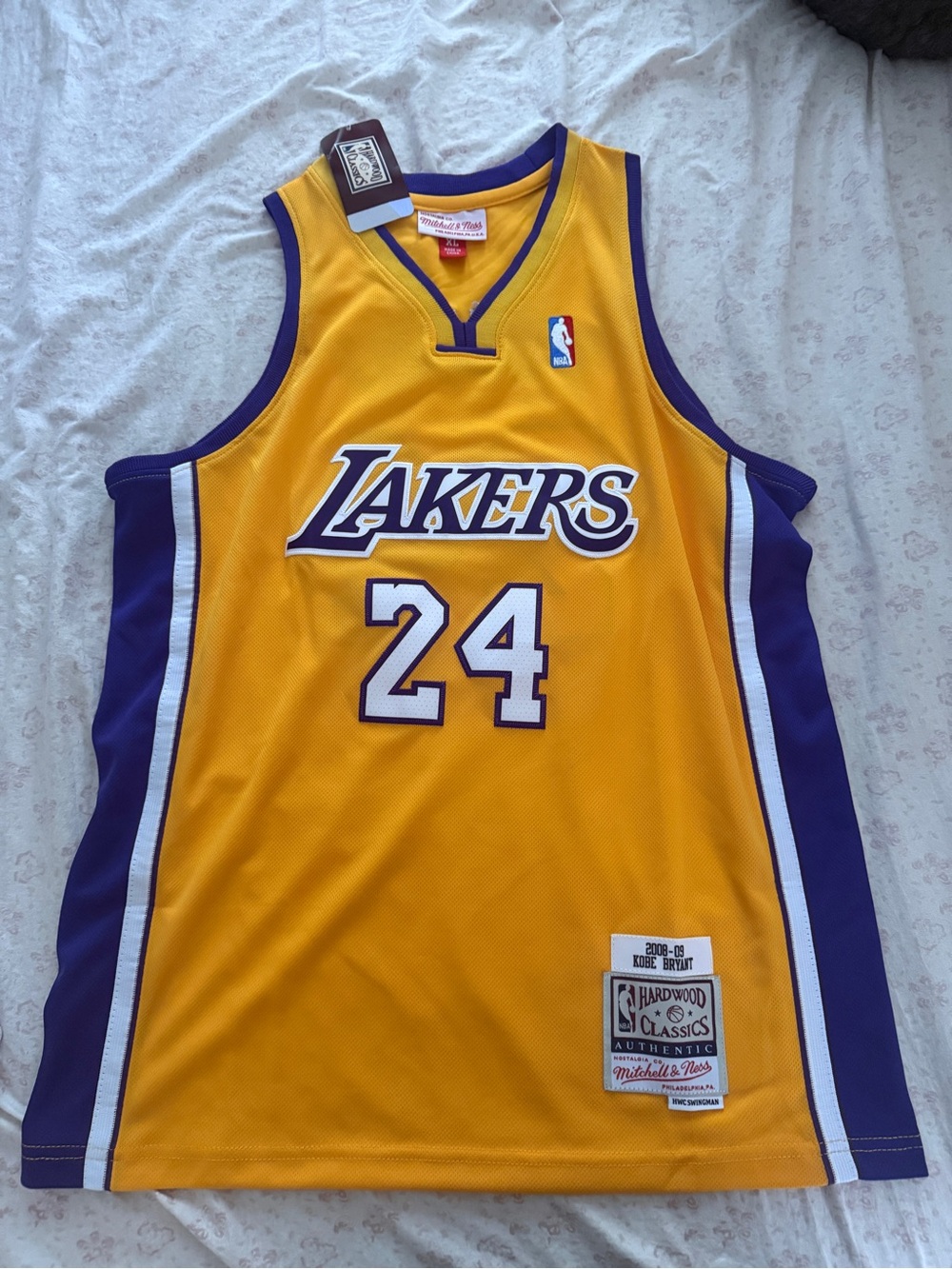 Mitchell & Ness Los Angeles Lakers Gold/Purple #24 Jersey